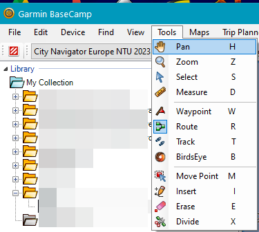 Tools menu Tools menu